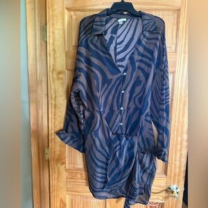 H&M Brown and Black Zebra Print Dress